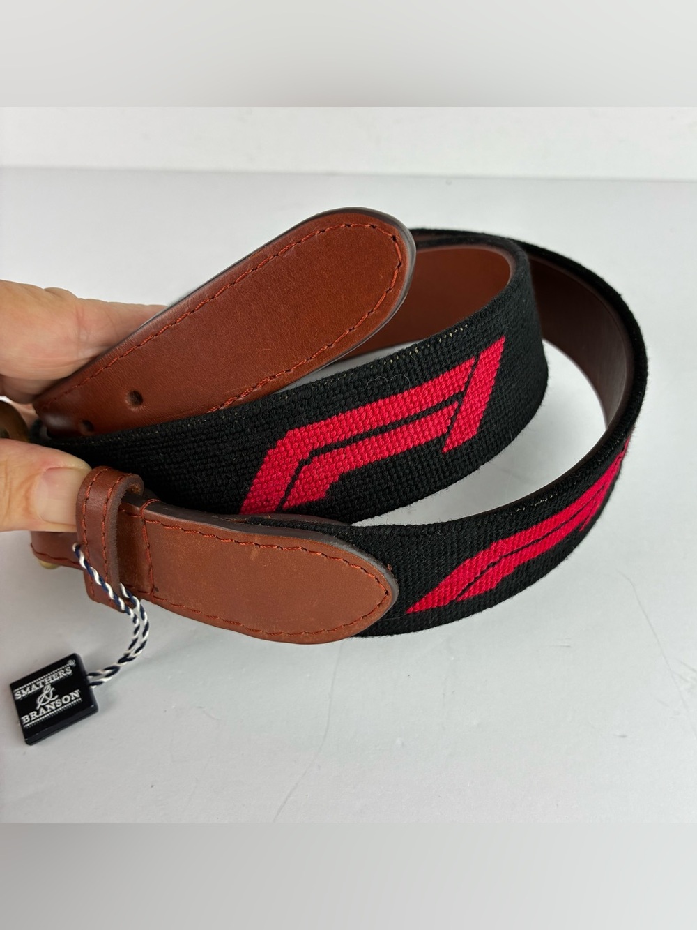 Smathers & Branson New Needlepoint F1 Formula One Racing Belt